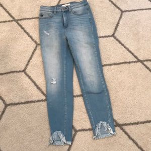 Kancan frayed hem jeans